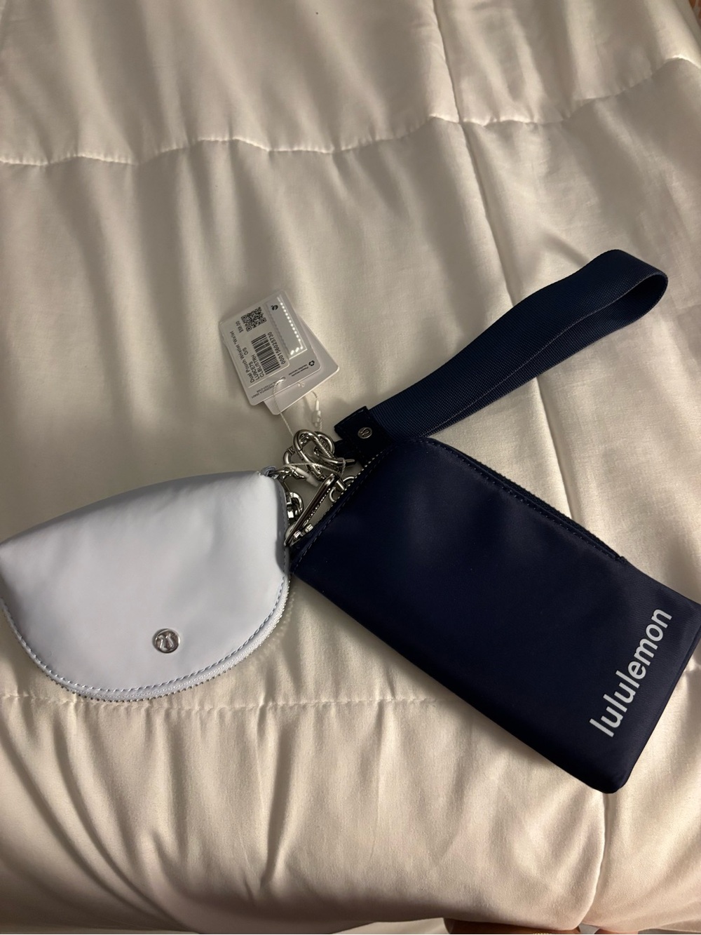 lululemon athletica Navy Wristlet Keychain with Coin Pouch